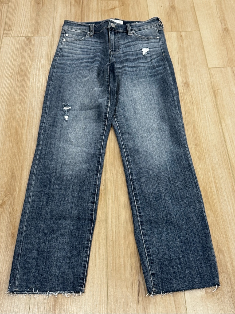 Liverpool Eco Logical Raw Hem Straight Crop Jeans Women’s 6/28 Dark Wash